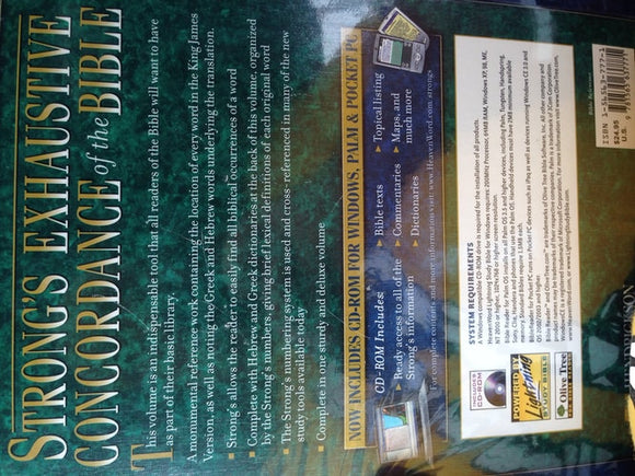 Strong's Exhaustive Concordance To The Bible: Complete With Cd Rom