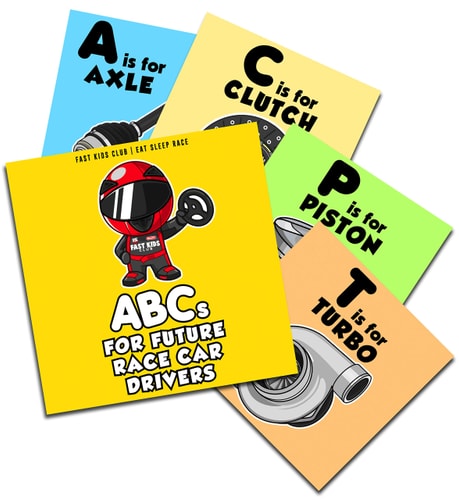 ABC's For Future Race Car Drivers Alphabet Book (Baby Book, Children's Book, Toddler Book)