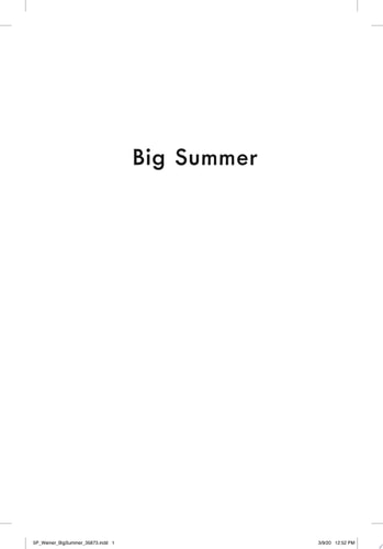 Big Summer A Novel