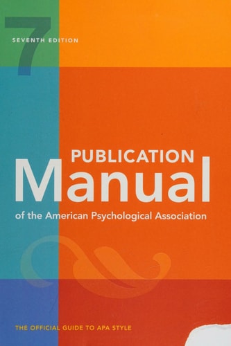 Publication Manual of the American Psychological Association