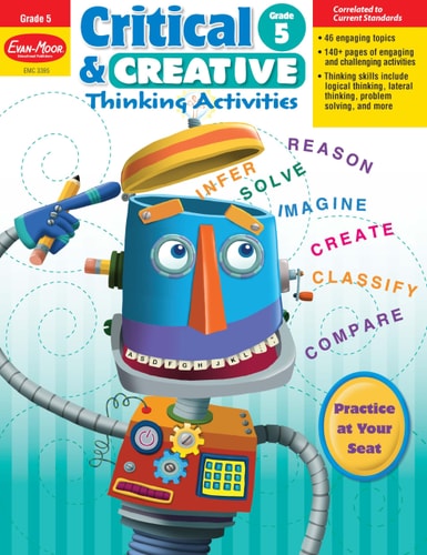 Evan-Moor Critical and Creative Thinking Activities Teacher's Book, Grade 5