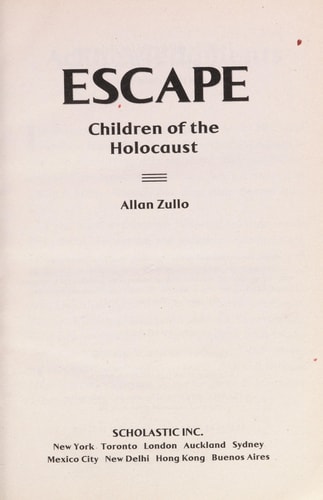 Escape: Children of the Holocaust: Children of the Holocaust