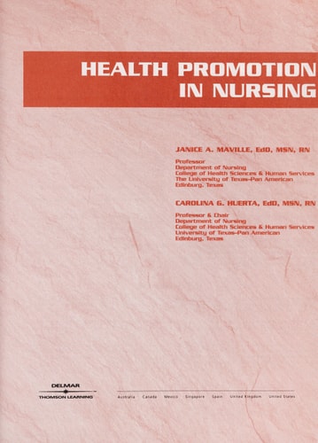 Health Promotion in Nursing