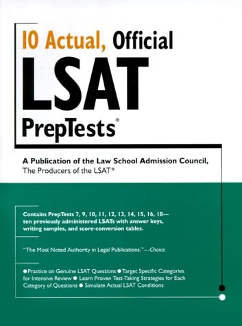 10 Actual, Official LSAT PrepTests (Lsat Series)