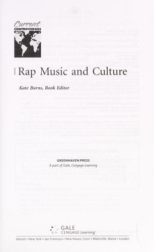 Rap Music and Culture (Current Controversies)