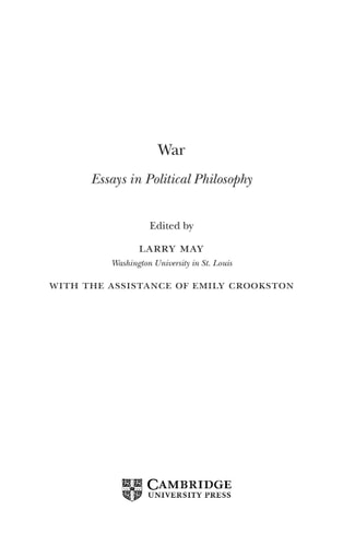War: Essays in Political Philosophy