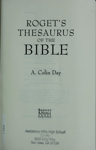 Roget's Thesaurus of the Bible