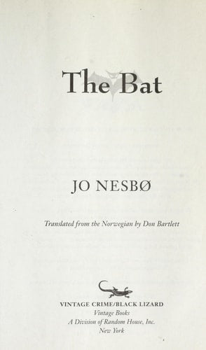 The Bat: A Harry Hole Novel (1) (Harry Hole Series)
