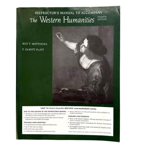 The Western Humanities, Instructor's Manual to Accompany