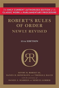 Robert's Rules of Order Newly Revised