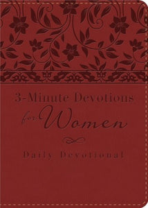3-Minute Devotions for Women: Daily Devotional (Burgundy)