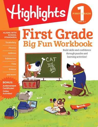 First Grade Big Fun Workbook 256-Page Activity Workbook for First Graders, Vocabulary, Math, Science and More