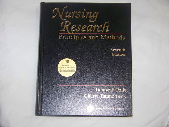 Nursing Research: Principles and Methods (Nursing Research: Principles & Practice)