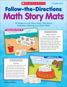 Follow-the-Directions Math Story Mats: 16 Ready-to-Use Story Mats That Boost Essential Listening and Math Skills