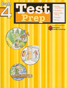 Test Prep: Grade 4 (Flash Kids Harcourt Family Learning)