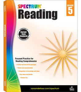 Spectrum Reading Comprehension Grade 5 Workbooks, Ages 10 to 11, 5th Grade Reading Comprehension, Nonfiction and Fiction Passages, Summarizing Stories and Identifying Themes - 174 Pages (Volume 59)