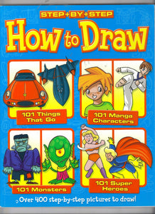 Step By Step How To Draw Blue Cover Things That Go, Manga, Monsters, and Super-Heroes