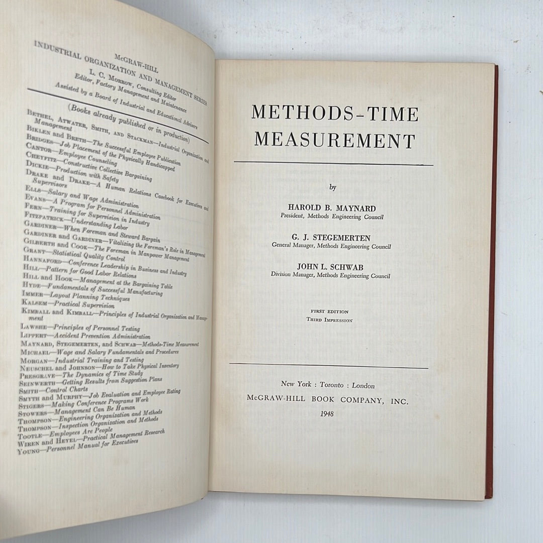 Methods-Time Measurement – RHM Bookstore
