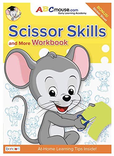 ABCMouse.com Early Learning Scissor Skills & More Workbook Activity Book with Stickers