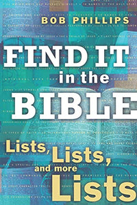 Find It in the Bible: Lists, Lists, and Lists