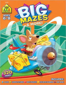 School Zone - Big Mazes & More Workbook - Ages 6 to 8, 1st Grade, 2nd Grade, Learning Activities, Games, Puzzles, Problem-Solving, and More (School Zone Big Workbook Series)